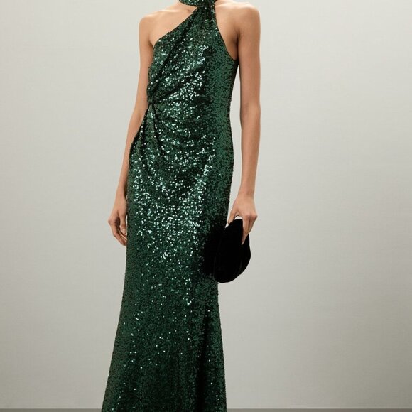 Badgley Mischka Sequin Evening Dress - Picture 7 of 8